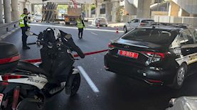 זירת התאונה, צילום: דוברות המשטרה